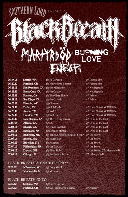 Southern Lord Tour 2012 flyer