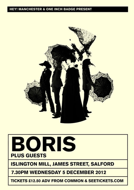 Boris - Islington Mill, Salford 05-12-2012 Flyer