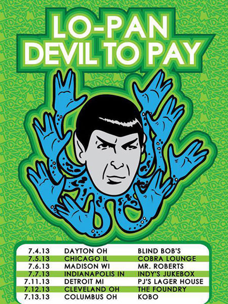 Lo-Pan / Devil To Pay - US Tour 2013 Flyer