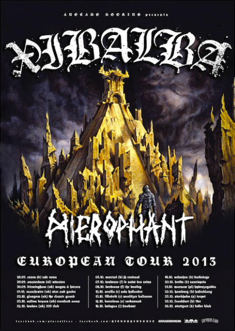 Xibalba / Heirophant - Euro Tour 2013 Poster