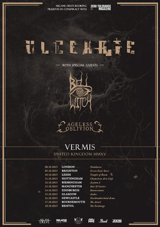 Ulcerate / Bell Witch / Ageless Oblivion - UK Tour 2015