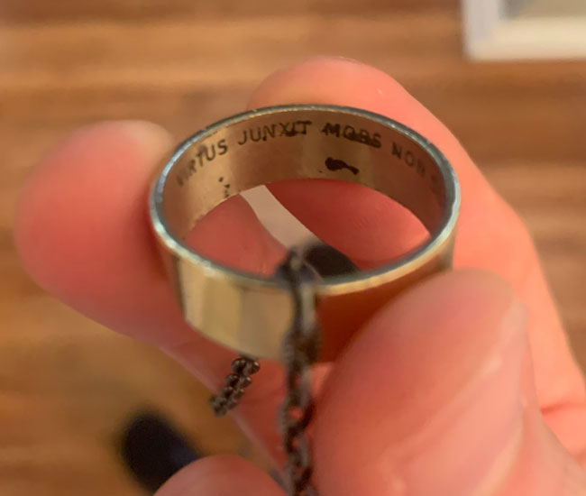 Richard's Granfathers Memorabilia - Jewish Wedding Ring