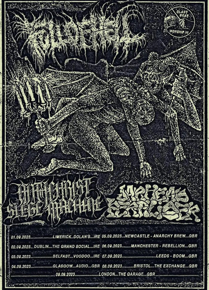 Full Of Hell / Jarhead Fertilizer / Antichrist Siege Machine / Unyielding Love - UK/IRE Tour 2023