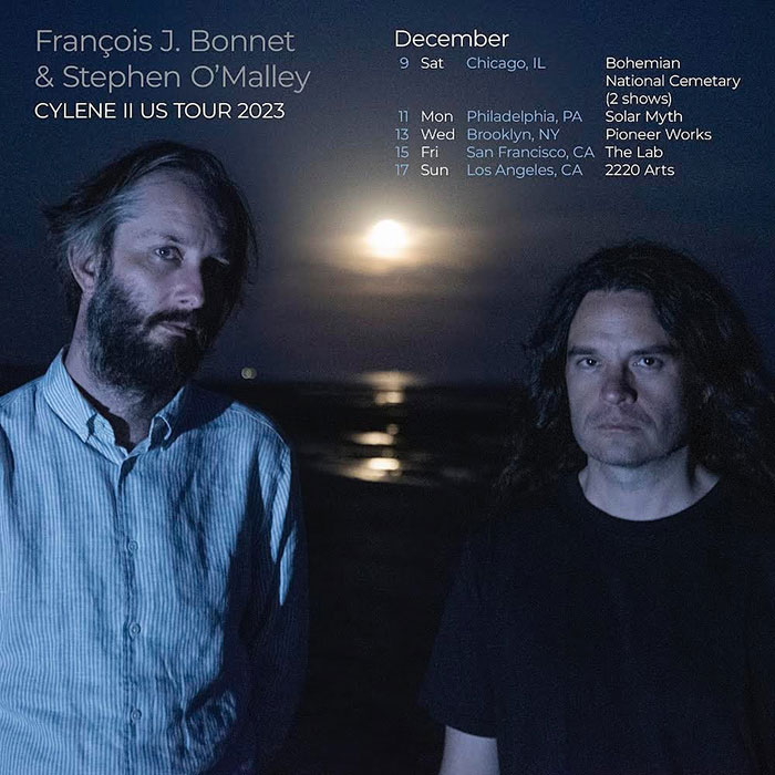 François J Bonnet & Stephen O'Malley Tour 2023 Poster