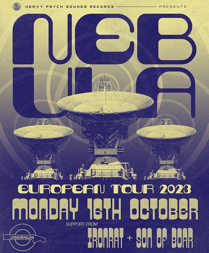 Nebula / Ironrat / Son Of Boar @ The Underground, Bradford, 16th October 2023 Poster
